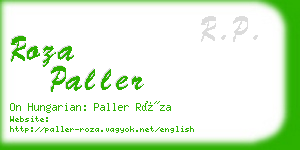 roza paller business card